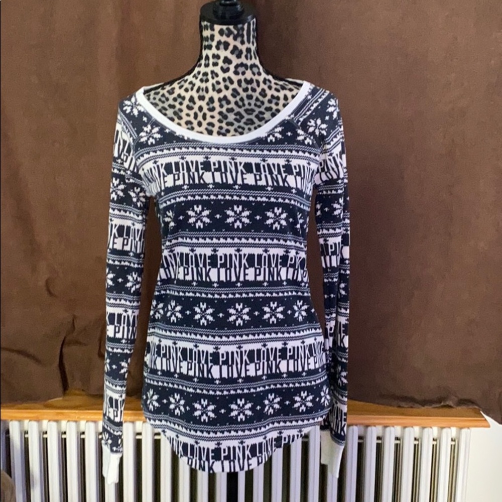 Pink thermal sleep top